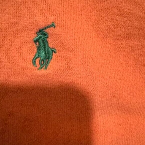 Large Boys Orange and Plaid Pullover - Picture 3 of 4